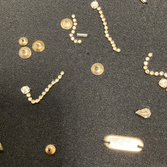 SAFIYAA BLACK / SILVER / GOLD RENA MINI DRESS - Picture 6 of 6